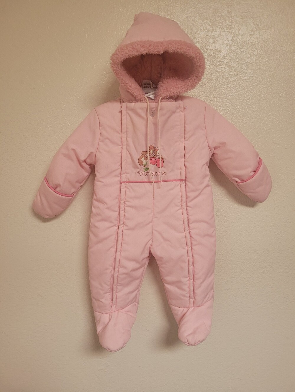 Vintage Beatrix Potter Flopsy Bunnies Pink Winter Bunting